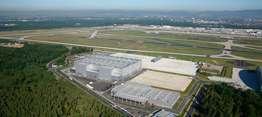 Construction of new A380 docking facilities at Frankfurt Airport, Germany